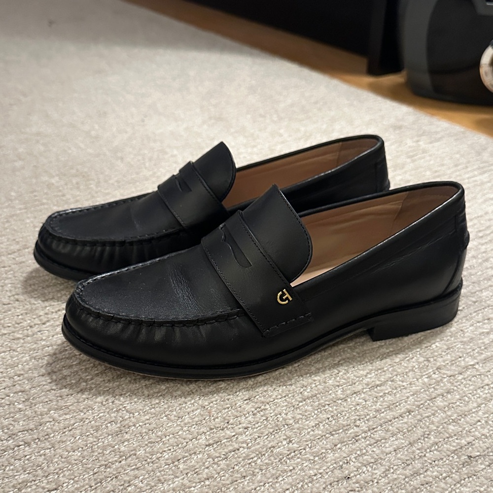 Women’s Size 8 1/2 B Cole Haan Grand 360 Black Leather Loafers